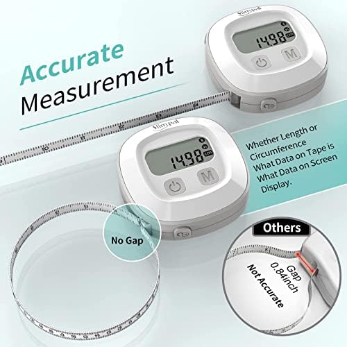 Slimpal Body Tape Measure, Tool for Monitoring Body Fat, Measuring Tape for Body, Digital Smart Retractable Measuring Tape for Accurately Measuring BMI Fitness Body Shape and Weight-Loss