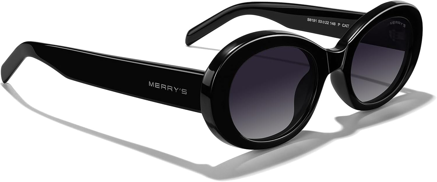 MERRY'S Modern Oval Round Acetate Sunglasses for Women UV400 Polarized Sunglasses S6191 - Image 5
