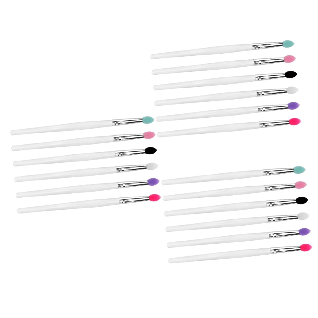 FOMIYES 3sets Makeup Eyeshadow Brush Silicone Head Big Applicator for Cosmetics Set for Women 6pcs*3