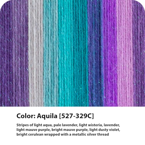 Image of (3 Pack) Lion Brand Yarn Mandala Sparkle Yarn, Aquila