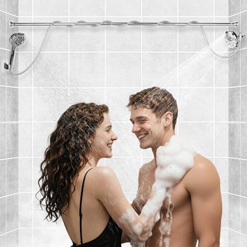 FitRepa Doppel Duschkopf, Doppelduschkopf für Paare Duschkopf Regendusche, Hochdruck Doppel Kopfbrause mit 9 Strahlarten, Ideal für ein Badezimmer für zwei Personen