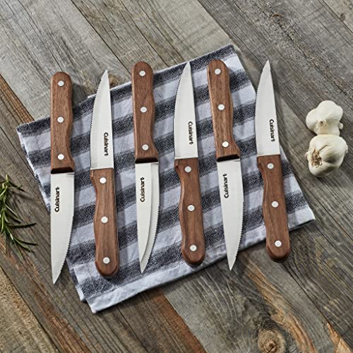 Cuisinart C55W-S6Stk Advantage Cutlery 6-Piece Triple Rivet Walnut Steak Knife Set #TOP4
