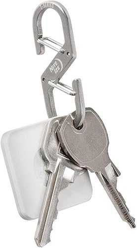 Vista 3 de Nite IZE Mosquetón doble de la serie Z, clip de acero inoxidable con doble puerta