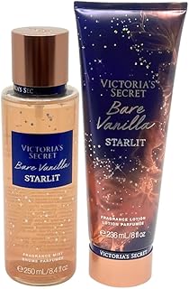 Victoria's Secret BARE VANILLA STARLIT Fragrance Mist & Lotion 2-piece bundle for Women – Full Size