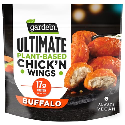 Gardein Ultimate Plant-Based Buffalo Chick'n Wings, Vegan, Frozen Meat Alternative, 14.8 oz.