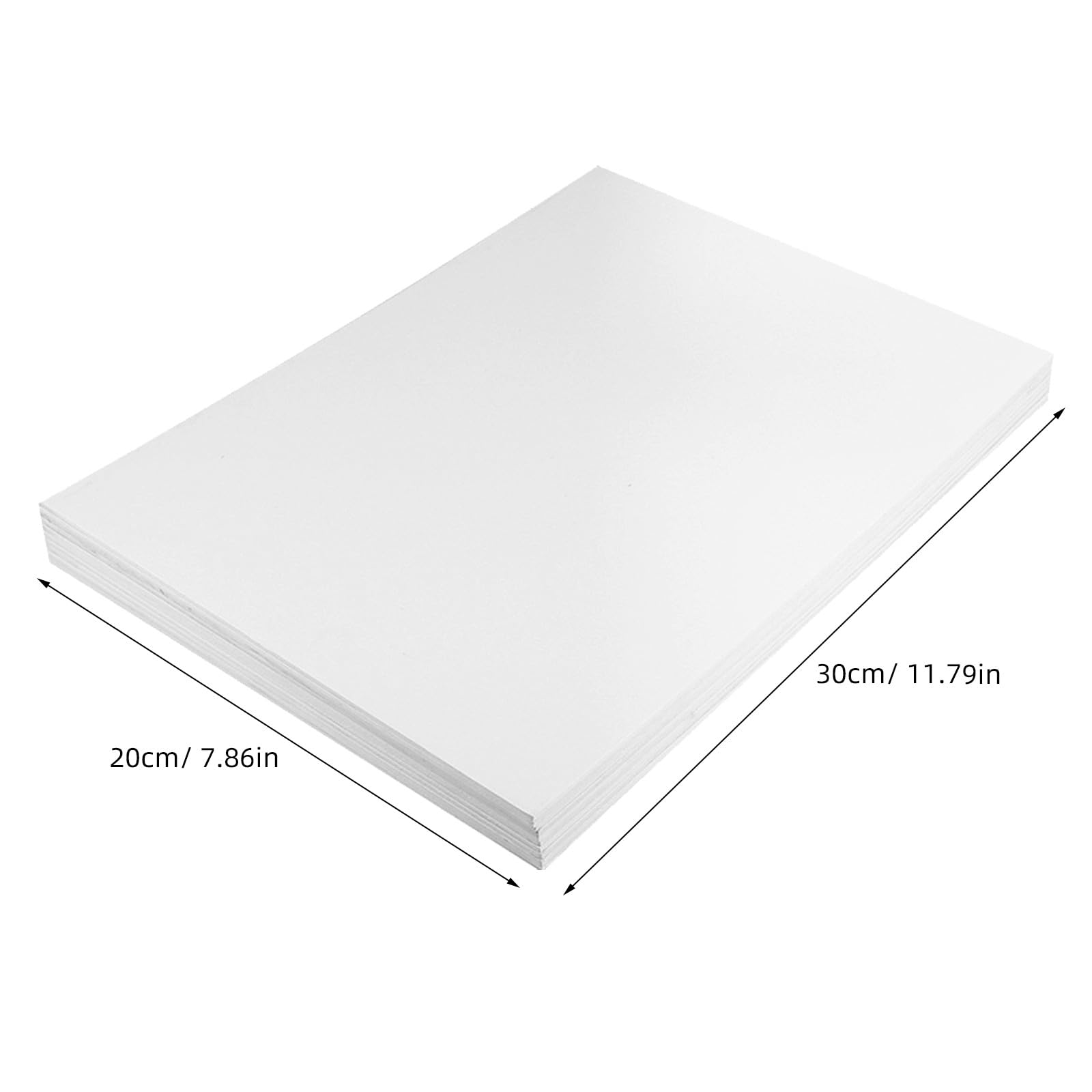 10 láminas de espuma de PVC white - 30 x 20 cm (12 x 7,8 pulgadas), planchas de espuma ligeras de 3 mm - Láminas de plástico para manualidades, modelismo, exposiciones de arte, proyectos
