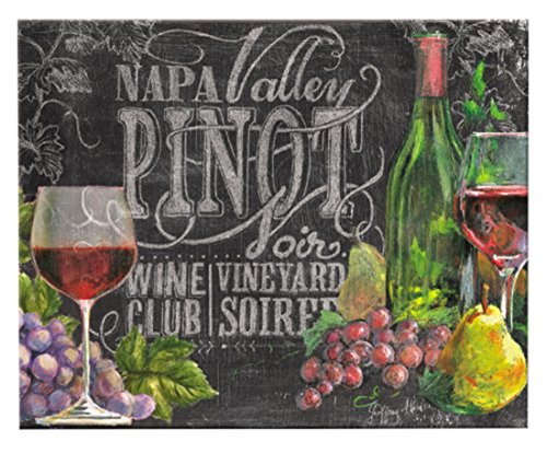 CounterArt Chalkboard Wine Glass Cutting Board, 15 x 12 Inches