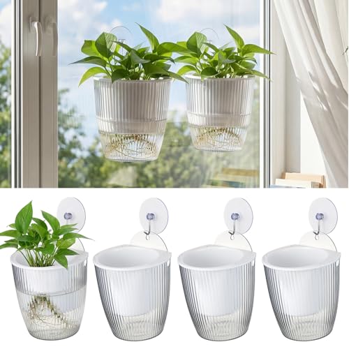 Hushee 4 Set Window Hanging Propagation Stations with Suction Cups