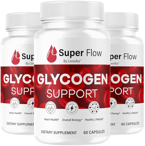 (3 Pack) Super Flow Glycogen Capsules - Official SuperFlow Advanced Glycogen Support Pills - Maximum Strength, Natural Formula Vitamins for Overall Health & Wellness Reviews, 180 Capsules for 3 Months