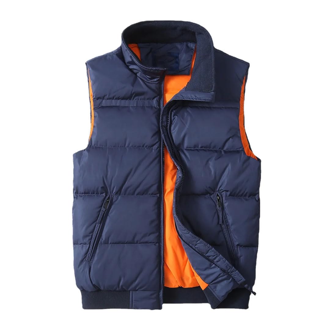 Vogrtcc Chaleco De Plumón Ligero Y Esponjoso Para Hombre Chaquetas De Plumón Con Cremallera Sin Mangas De Invierno