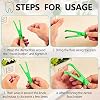 Chengu 4 Pieces Dental Floss Holder Reusable Flosser Reusable Floss Handle Holder Flossmate Handle for Oral Clearing (Blue, Green)