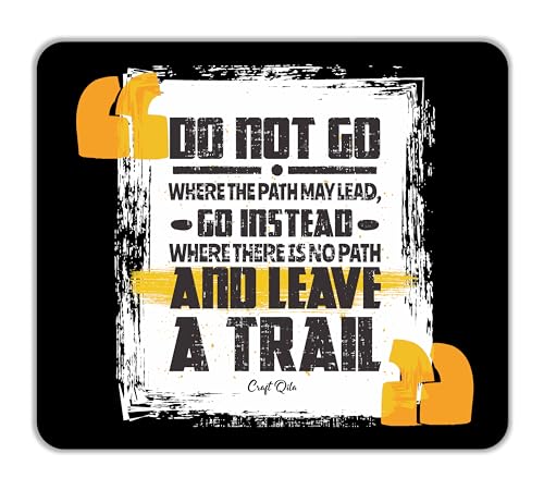 Image of Craft Qila Do Not Go Motivational Mouse Pad for Laptop Computer (8.5 x 7.5 Inches)