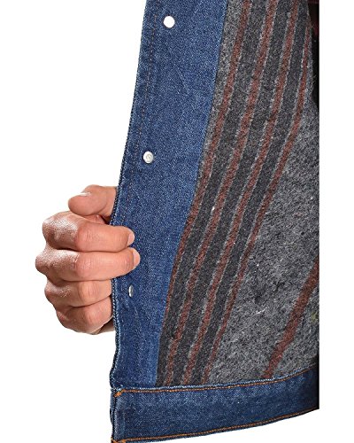 Wrangler Men's Regular Blanket Lined Denim Jacket, Denim/Blanket, 42