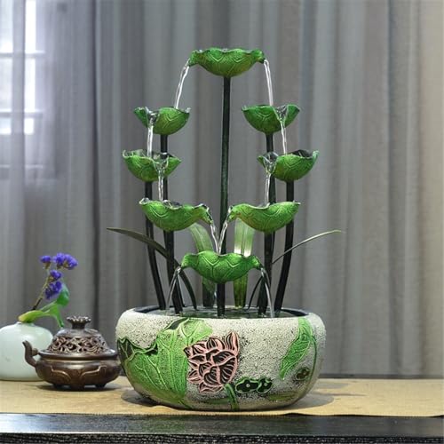 Fuente interior de diseño elegante con pecera para decoración de hogar 4