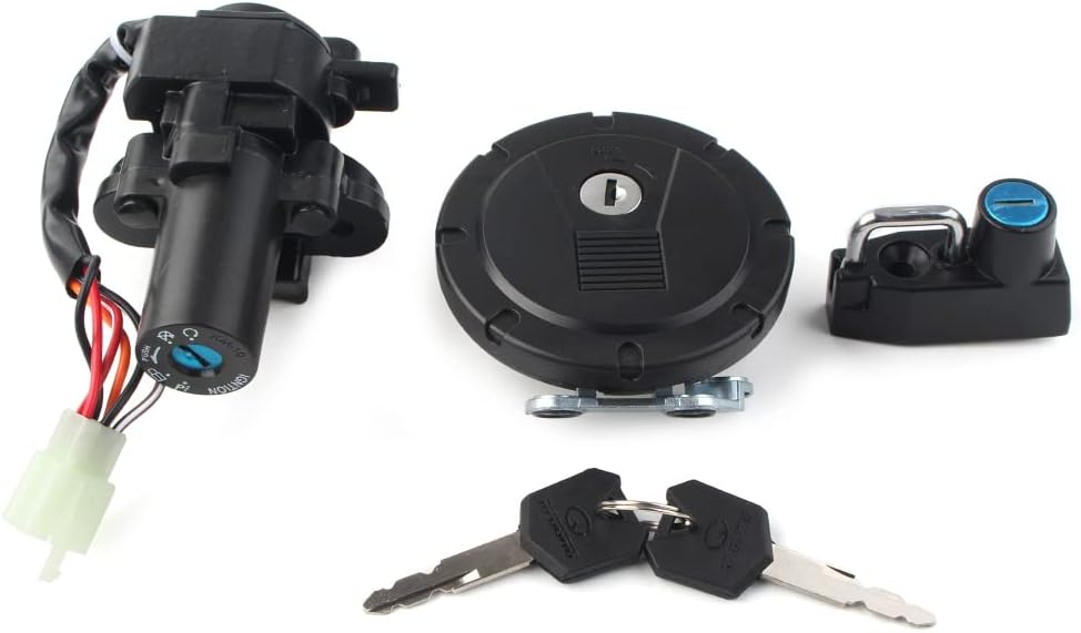 FSFY Motor Switch Gas Cap Lock Set for Kawasaki KLX250/250S/SF KLX125 KL250