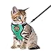 AWOOF Arnés para Gato y Correa a Prueba de Escape, Chaqueta Ajustable para Caminar con Gatito Cat Kitten con Anillo de Correa de Metal, Chaleco Suave y Transpirable para Mascotas pequeñas