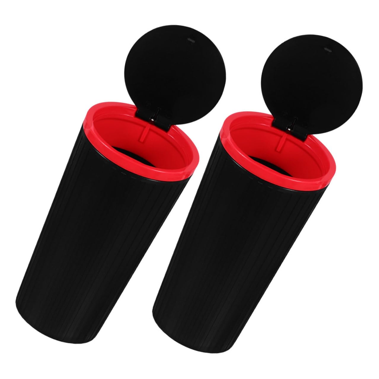Abaodam 2pcs Car Trash Can with Lid, Portable ABS PP Storage Bin