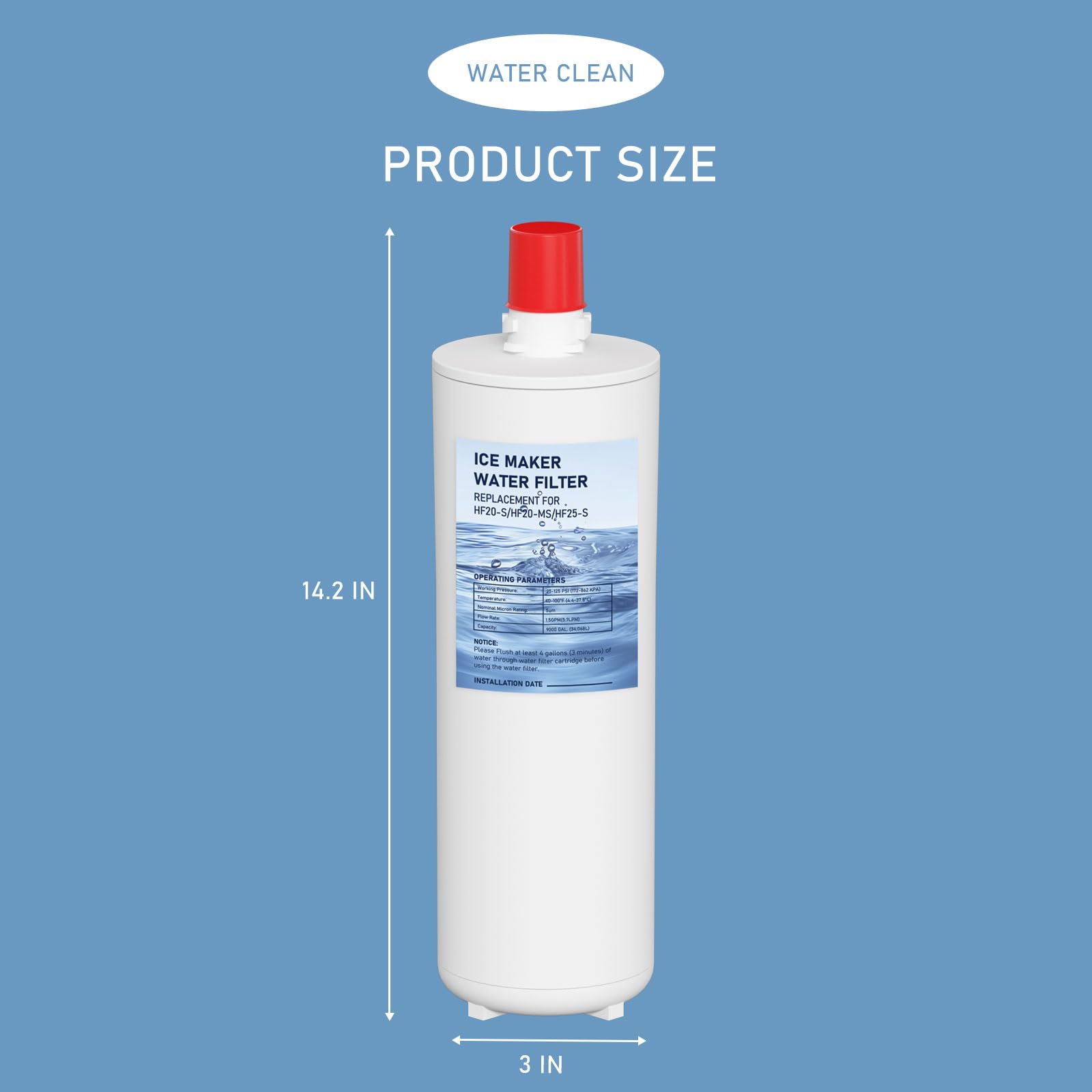 HF20-S HF20-MS HF25-S Water Filter Replacement Compatible with 3M High Flow Series Cartridge HF20-S, 5615103/HF20-MS, 5615109/HF25-S, 5615203, Water Filtration System 3-Packs