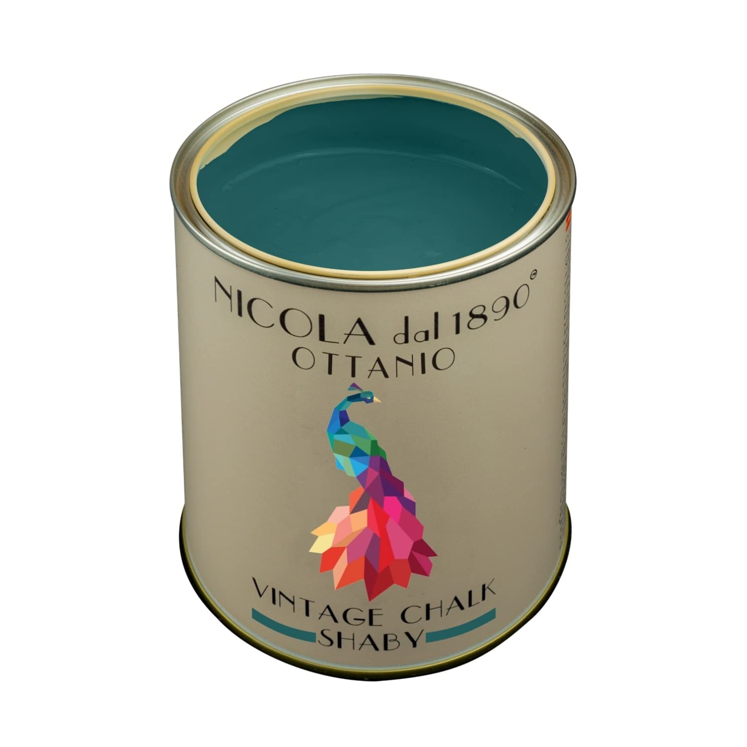 NICOLA VERNICIChalk Shabby Line Vintage Effect Paint Water Based Indoor Outdoor Matt Finish Octane Colour - Size 0.25 Litre