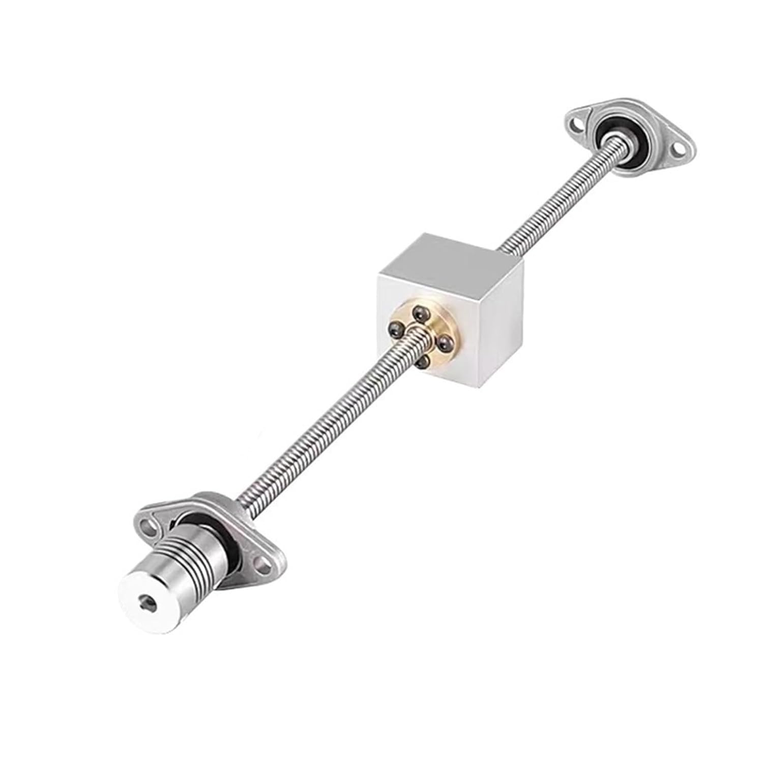 Lead 8mm KP Set T12 200/250/350/500mm Brass KP001 Buffer Brake + Flexible Coupling(100mm)