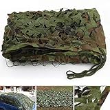 Red de camuflaje, rollo de malla de camuflaje, ejército, caza, bosque, tela Oxford, para camping, decoración de fiestas, cubiertas de coche y refugios de construcción (2 x 1,5 m, verde camuflado)