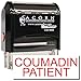 MaxStamp - Large Self-Inking Coumadin Patient Stamp (Black Ink)