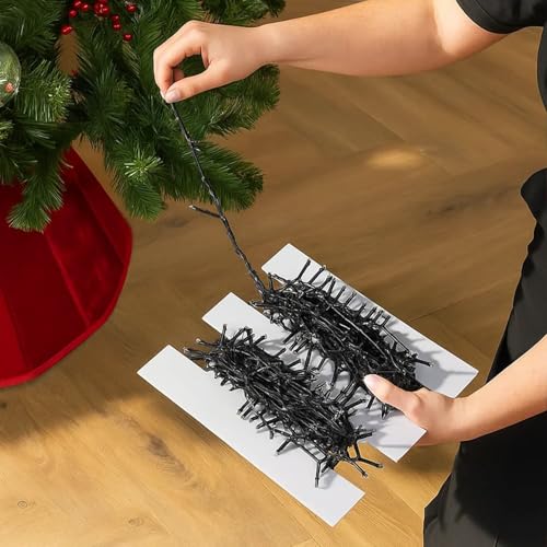 Miniatura 5 de Ckb Ltd Luces De Navidad, Caja De Almacenamiento Con Insertos, Para Almacenar Oropel O Bolas, Luces De Hadas, Adornos De Navidad Y Decoración De Loft, Contenedor De 32 X 25 Cm, Negro, Esmerilado