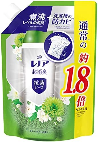 レノア　煮沸レベル　消臭　抗菌ビーズ  シャワーフレッシュの香り Amazon | P&G レノア煮沸レベル消臭抗菌ビーズ ナチュリス