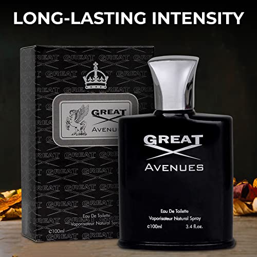 Novoglow Great Avenues For Men - 100Ml Eau De Parfum Spray For Men - Long Lasting Woody Fruity & Smoky Fragrance Smell Fresh All Day Long #TOP4