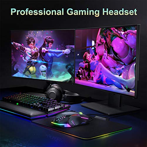 ONIKUMA Gaming Mouse Wired USB Optical Computer Mice with RGB Backlit, 6 Programmable Buttons, 6400 dpi Optical Sensor, Ergonomic Gaming Mice for PC Laptop Windows Mac