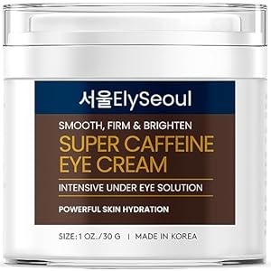 Super Caffeine Eye Cream: Under Eye Cream For Wrinkles – Korean Eye Cream Anti Aging – Dark Circles Under Eye Treatment, Under Eye Brightener – Korean Skin Care, With Collagen Retinol, 1 OZ