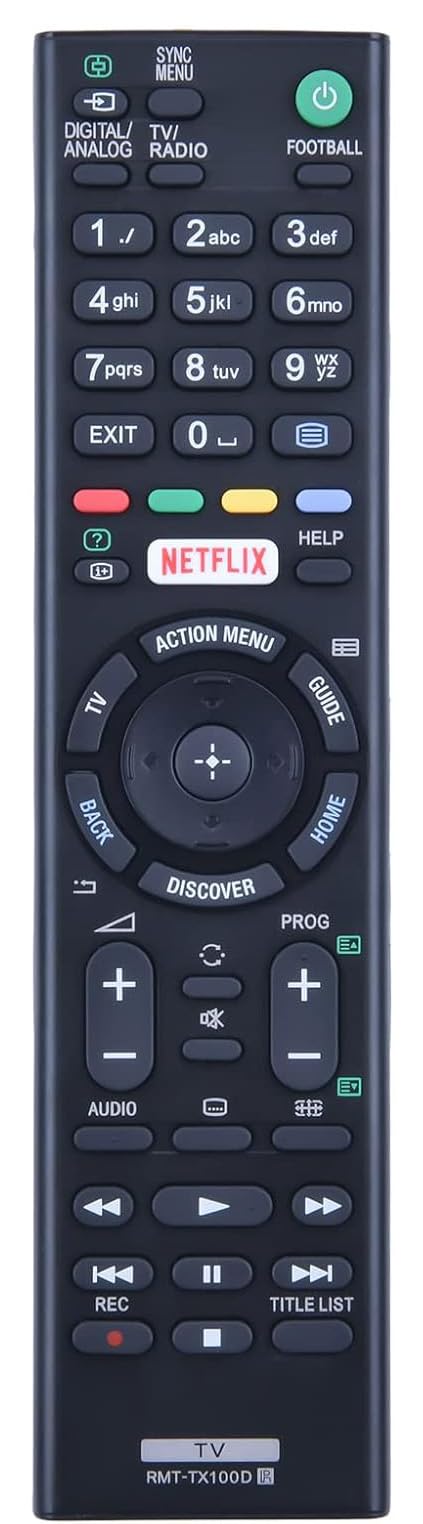 RMT-TX100D RMTTX100D Universal Remote Control Compatible for Sony Bravia TV RMT-TX100U RMT-TX100E RMF-TX100E KD-49X8005C KD-49X8309C KD-55X8509C KD55X8509C Controller