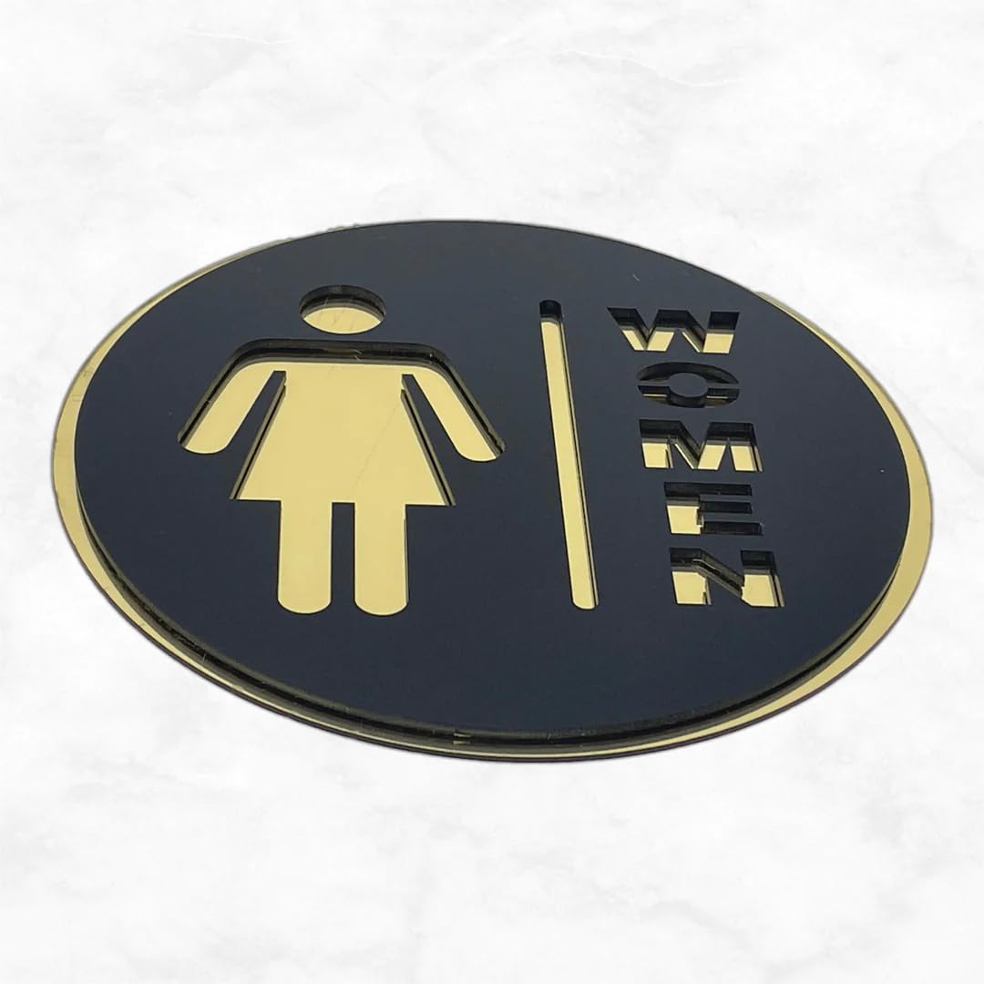 DOTME Women Toilet Acrylic Sign Board For Bank Hotels Mall Office Commercial Signage Board (8 x 8 Inch)