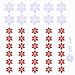 SaktopDeco 40 PCS White Red Snowflake Ornaments Bulk Felt Hanging Snowflakes Decorations for Holiday Winter Party Decorations