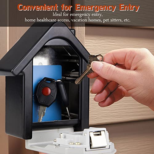 Key Storage Security Lock,V-Resourcing® Wall Mounted Outdoor Combination Lock Box With Emergency Unlock,Password Recovery Design, To Share And Secure Keys For Home,Office,Garage Etc #TOP3
