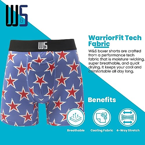 Warriors & Scholar Men’s Trunk Underwear – Moisture-wicking Trunk Boxer Briefs3