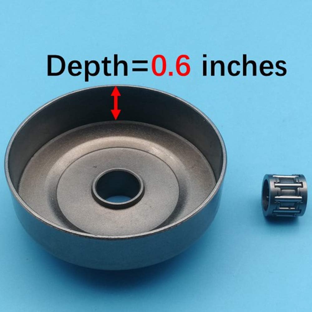 Clutch Drum Sprocket Needle Bearing Compatible with Husqvarna Poulan 7 Teeth 36 41 136 137 141 142 235 235E 240 530047061 530069342 255 295 2600 2500 2750 2775 2900 3050 Chainsaw New Z169