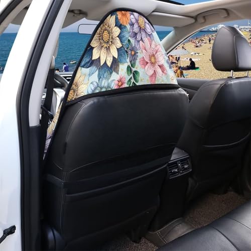 Image of Seat Covers for Cars Protector Front Seats Only,Waterproof Boho Mandala Floral Bucket Towel Seat Covers for Cars, SUV and Trucks,Fashion Car Accessories Easy to Install
