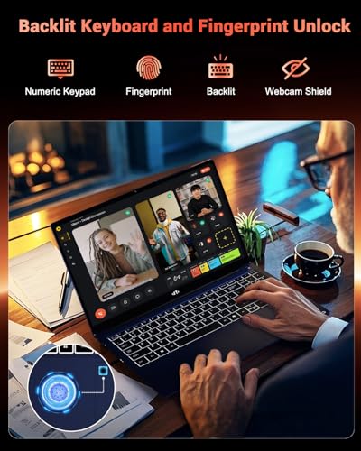 Image of NIMO 15.6 inch IPS FHD-Gaming-Laptop, AMD Ryzen 7 8745HS 16GB DDR5 RAM 512GB SSD (Beat R9 6900HX, up to 4.9GHz) Radeon 780M GPU 100W Type-C Computer with Fingerprint USB-C 4.0 Backlit Keyboard