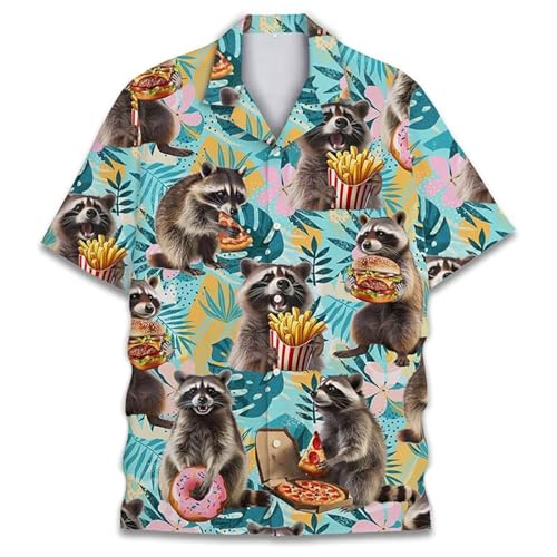 Chemise Hawaïenne Chat Homme en coton pour vos soirées d'été et barbecues décontractés
