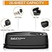 Electric Hole Punch, Eagle Desktop 3 Hole Puncher Force-Saving, 20-Sheet Capacity, AC or Battery Operated Paper Punch 3 Ring, Effortless Hole Puncher for Paper, Home and Office Supplies, Black