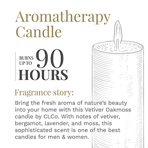 Clco. By Candle-Lite Company Vetiver Oakmoss Single-Wick Scented Candle, 14 Oz Jar, White #TOP2