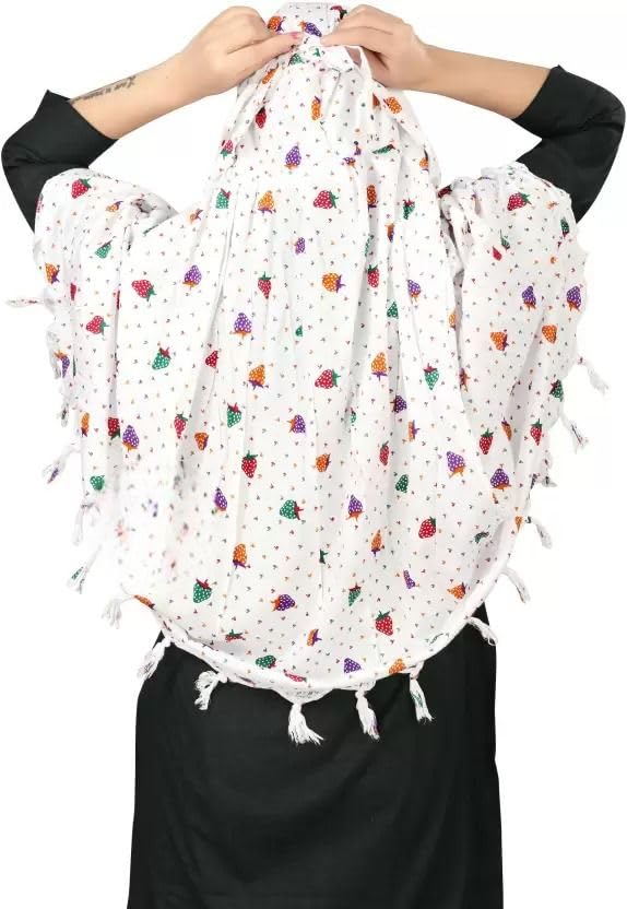 Image of SIXSIGMA Cotton Long Scarf Cum Mask scarves Usable for vehicle Driver | White Printed Design | Universal Size | For Girl & Women | Breathable Sun Protection Light Weight