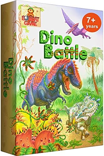 Dino Battle – Dinosaur Games for Kids 7 and Up. Award Winning Logic Family Board Game. 2-4 Players Vie to Build a Row Fastest. Magnetic Details. Promotes Strategy, Creativity, Social Skills