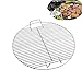 Fablcrew - Parrilla redonda de acero inoxidable, 45 cm, para barbacoa BBQ
