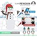 VIVOHOME 6FT Christmas Inflatable Outdoor Decoration, Snowman with Penguin, Navidad Blow Up Yard Decor with Built-in LED Light for Lawn, Garden, Party