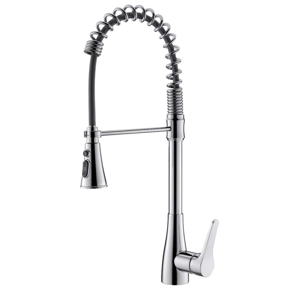 BHFPFZA Modern Kitchen Sink Faucet - ng Single Handle Mixer Tap with Swivel Spout for Hot & Cold Water - Slish & Kitchen Sink Faucet
