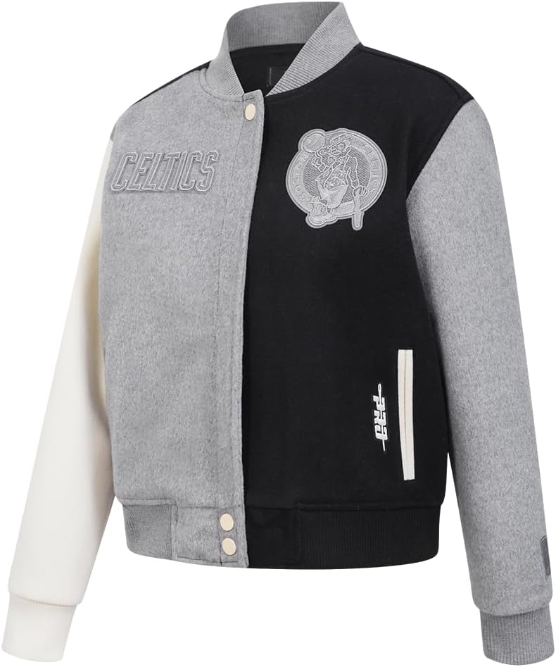 Womens NBA Reverse French Terry Wool Varsity Jacket - Image 3