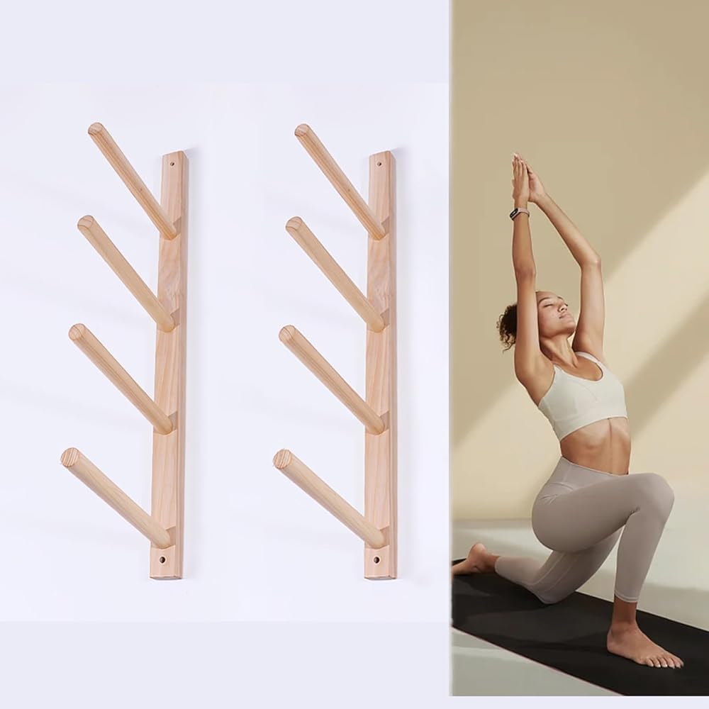 Rangement tapis de yoga mural et support d'équipement pilates gym