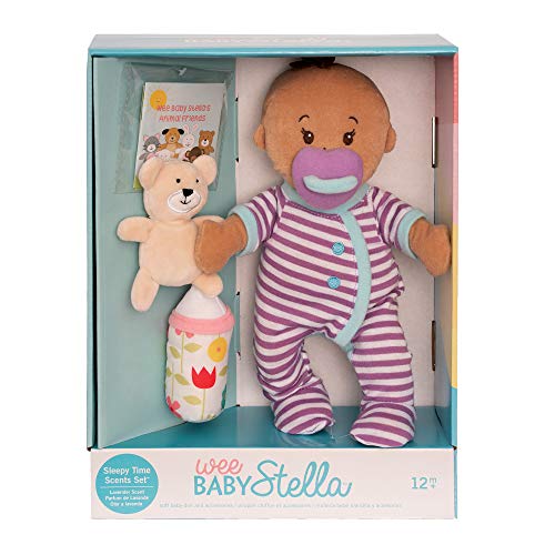 Manhattan Toy Wee Baby Stella Sleepy Times - Juego de muñecas Suaves, Color Beige